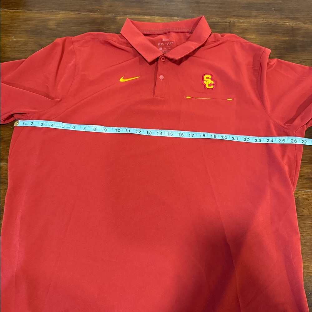 Nike USC Trojans Dri Fit Embroidered SC & Swoosh Logos Short Sleeve Polo XXL - Picture 7 of 8